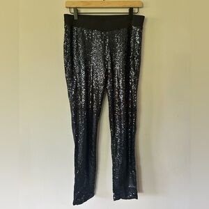 Aerie, Blue/Black Sequin Tights, GUC, Size M
